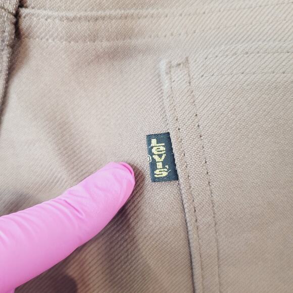 VTG 70s Levi's Sta-Prest Pants 33 Waist Short Crop High Rise Talon 42 - Picture 4 of 9